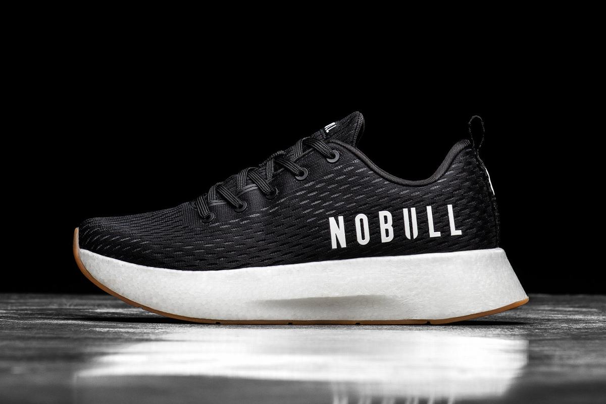 Nobull Runner+ Men\'s Running Shoes Black White | Australia (VG4526)